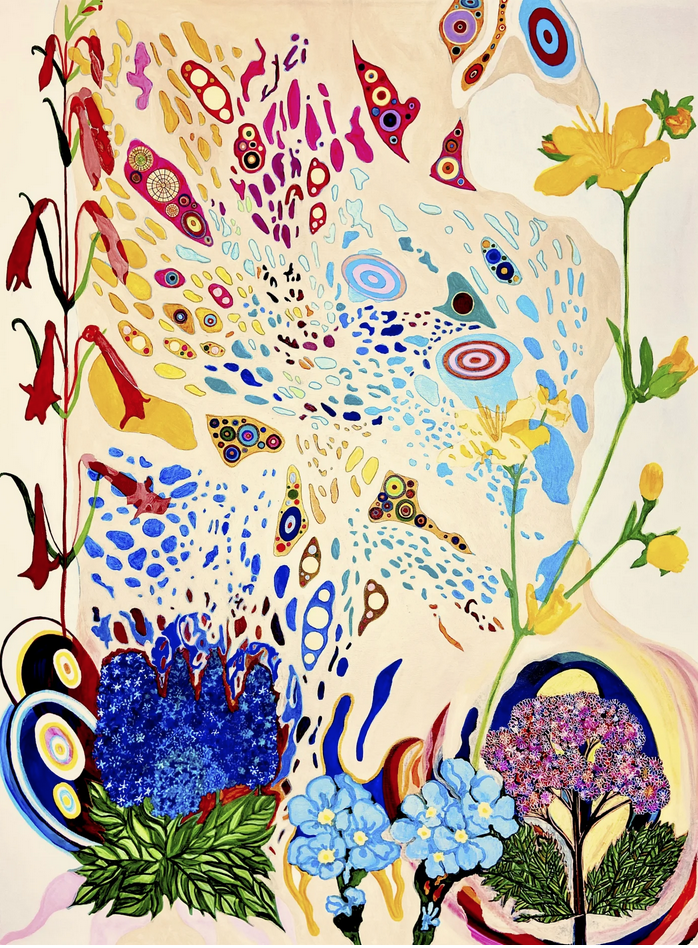 Lorien Suarez-Kanerva, Breath of Life 3, 2022, acrylic, 40 x 30 inches