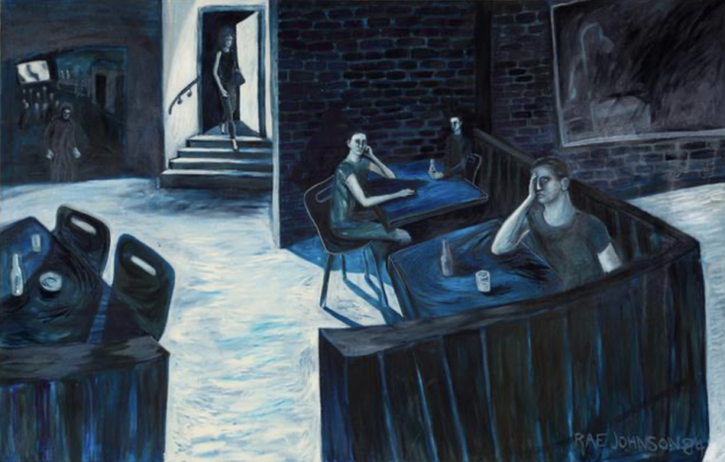 Rae Johnson, Night Games at Paradise, 1984, Oil on canvas, 213.4 x 335.3 cm