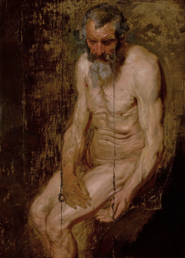 Anthony van Dyck, A Study for Saint Jerome, circa 1615-1618, oil on canvas