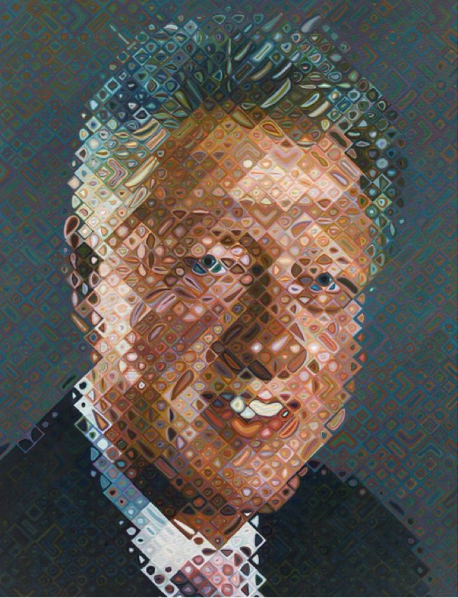 Chuck Close (1940-2021) William J. Clinton (1946- ) 42nd President of the United States, 1993-2001, 2006 oil on canvas 108 × 84 inches