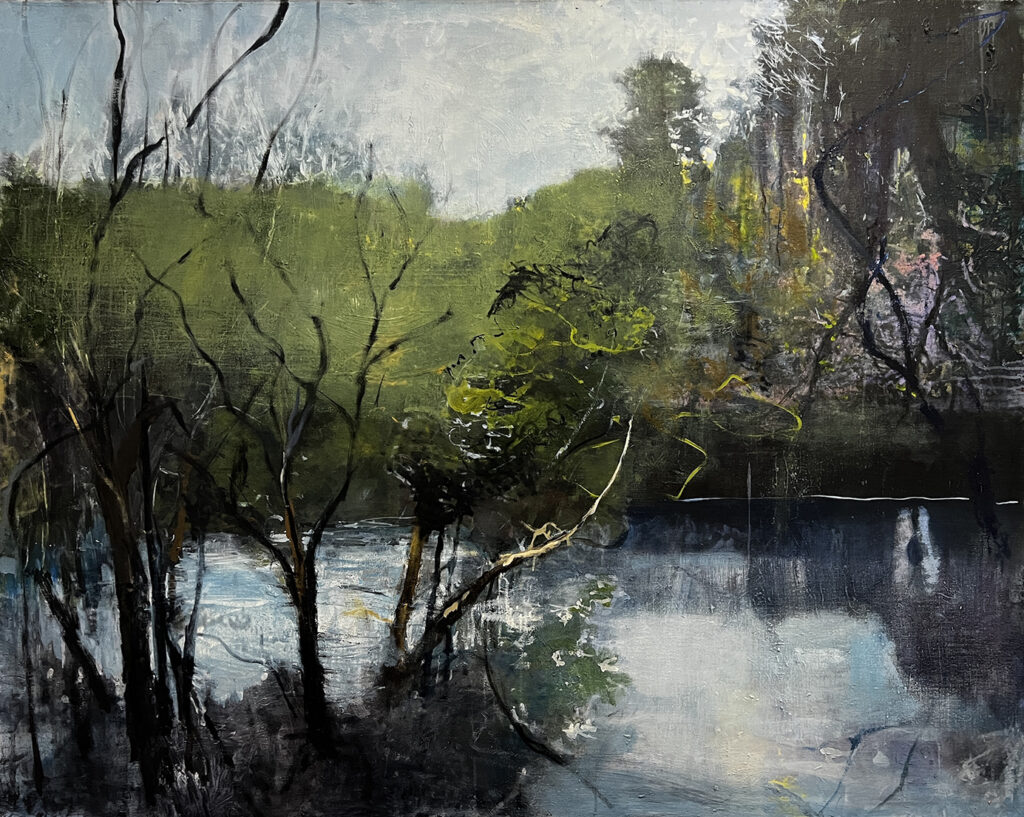 oe Diggs, Cove at Michas, 2022, 48 x 60, oil on canvas