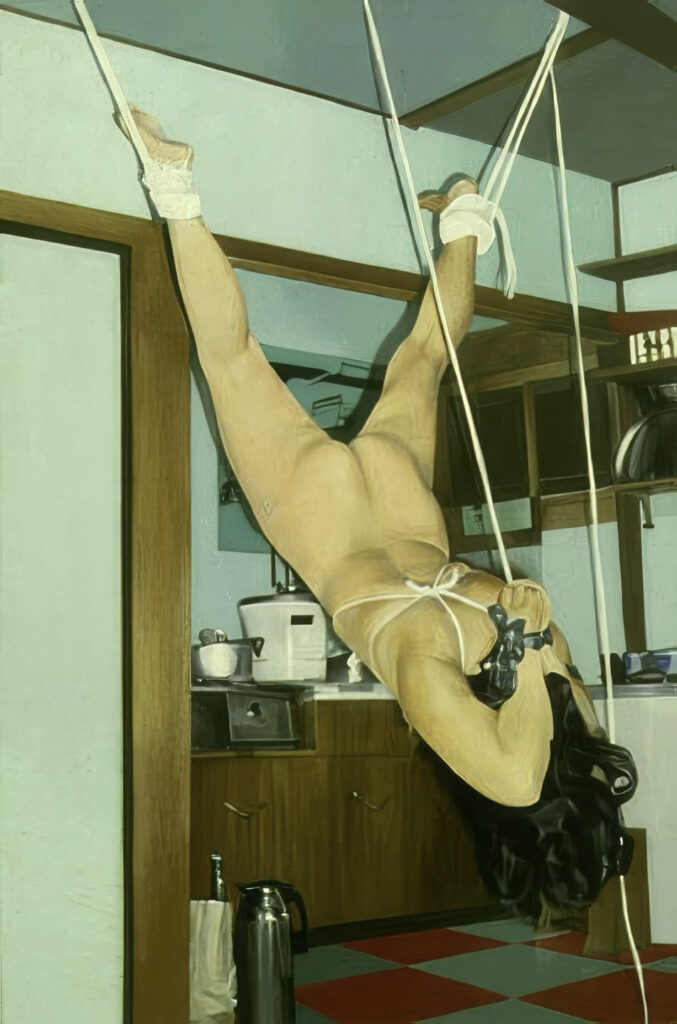 Joanne Tod; In the Kitchen,1975, acrylic on canvas, 54 x 36 inches