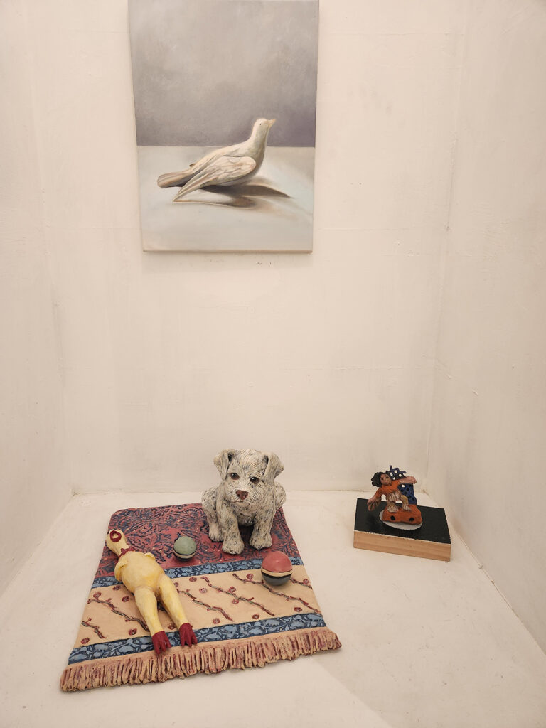 Dasha Bazanova - “Carpet” (2025), ceramic, 9 x 17 x 16 inches