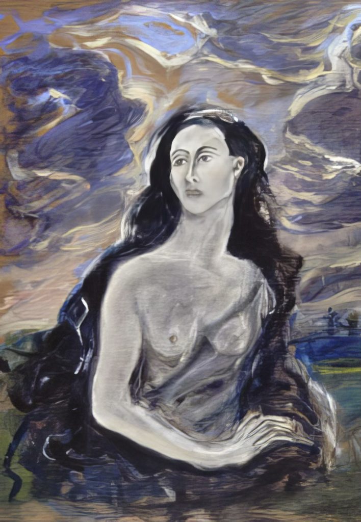 Sybil Goldstein: After El Greco, 1991, oil on canvas, 50.8 x 40.64 cm