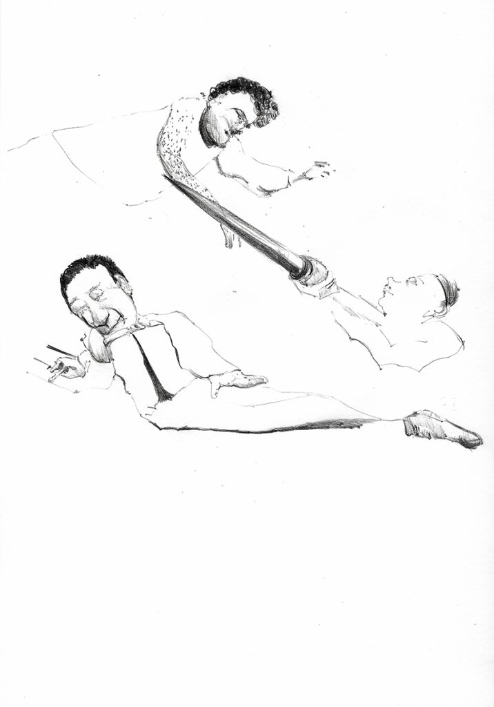 Luís Almeida, Untitled (chinatown) (2025), pencil on paper, 29,7 x 21 cm, 11 ⅔ x 8 ¼ inches, all photos courtesy of the artist