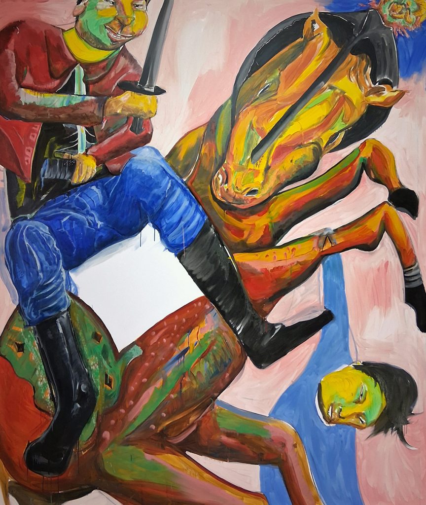Luís Almeida, Horseman (2025), oil on canvas, 190 x 160 cm, 74 ¾ x 63 inches