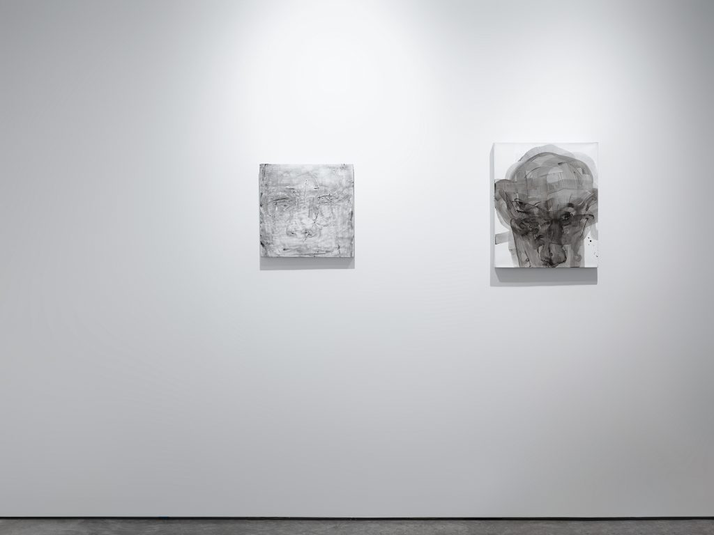 Installation view of Losing Ghosts at Detour Gallery, New York, featuring works by Hongyu Zhang. Photo by Annie Xie