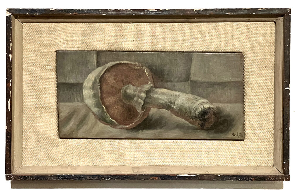 Still Life with Mushrooms (1974), oil on board, 3 ½ x 7 ½ inches, all images
courtesy of the author