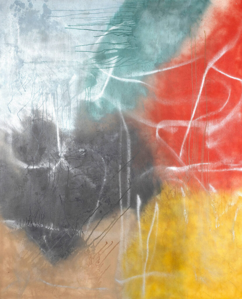 Murray Hochman, 69c2ccb66eb89fa5c9b7bbc7_LARGE POLYCHROME No 5, 2002, Aerosol paint on canvas, 96 x 84 in