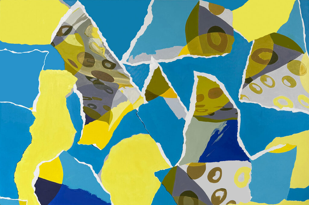 Ginnie Gardiner, Interlusion 45, 2022, oil on linen, 40 x 60 inches (photo Ginnie Gardiner)