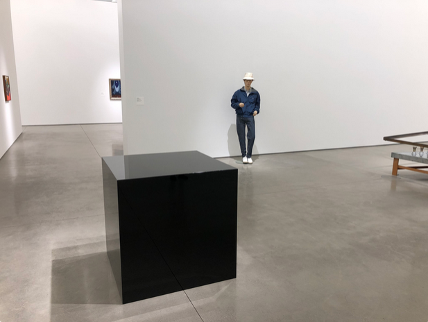 Charles Ray installation view of his 1986 Ink Box at the Irvine Museum, Orange County