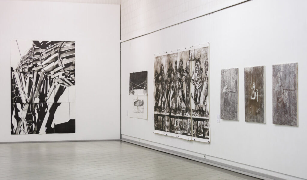 Installation view of Miskolc Graphic Arts Triennial at the Miskolc Galley. Photo: Benedek Baranczó