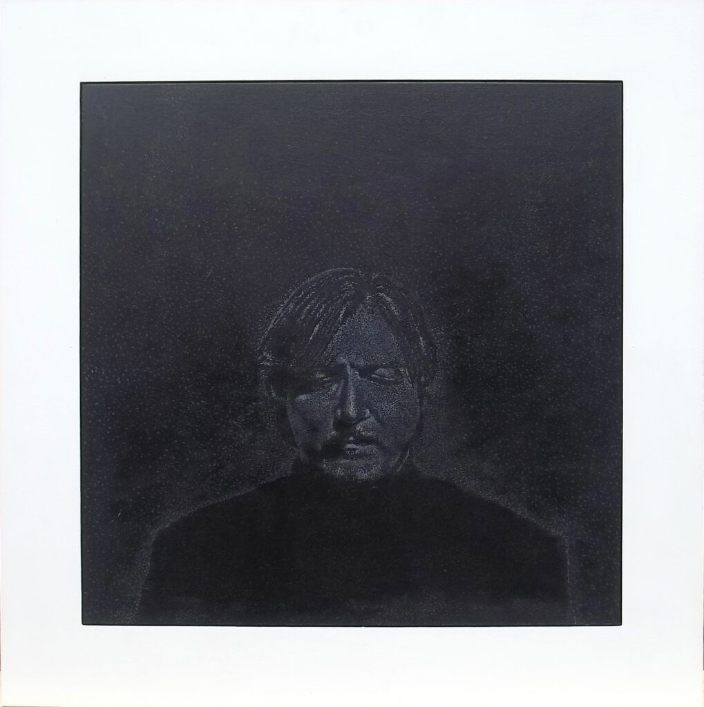 Steve Rockwell, Meditations on Space (Galerie Lahumière, Paris), 1996, acylic on panel painting, 32” x 32”