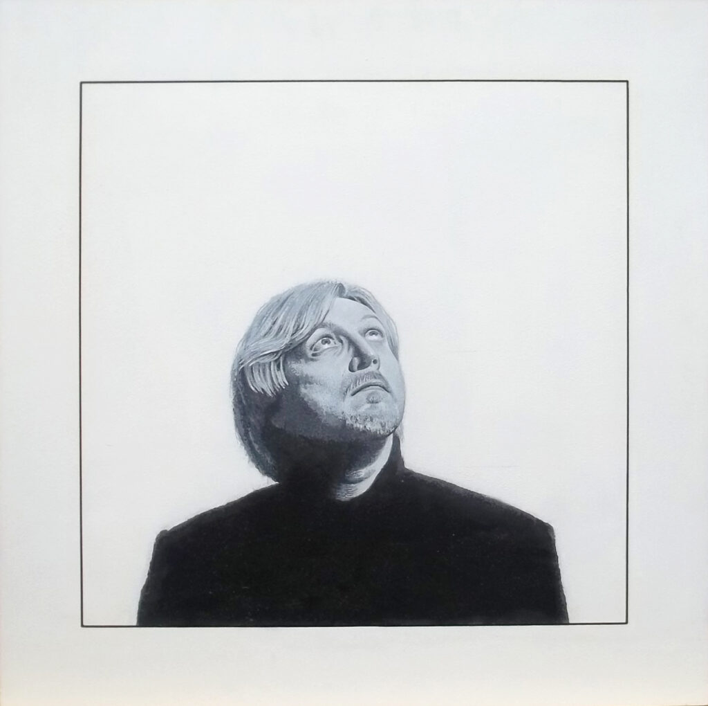 Steve Rockwell, Meditations on Space (Mary Boone Gallery, New York), 1996, acrylic on panel painting, 32 x 32 inches