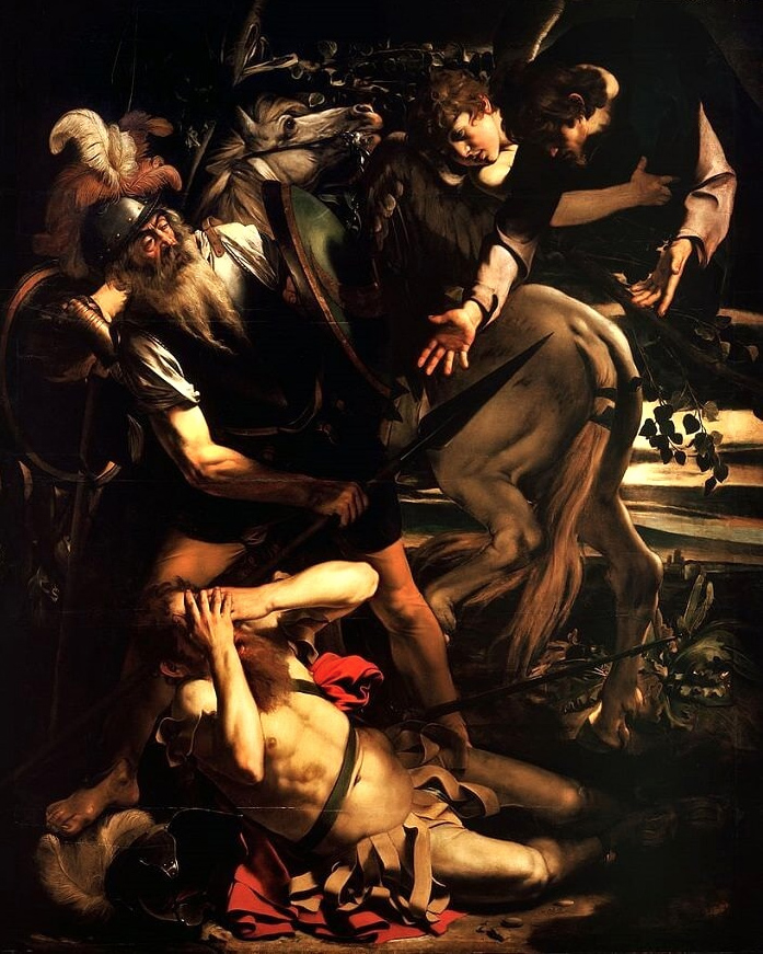 Caravaggio, The Conversion of Saint Paul (c. 1601)Michelangelo Merisi da Caravaggio, The Conversion of Saint Paul (c. 1601), oil on cypress wood (later transferred to canvas). Originally painted for the Cerasi Chapel in Rome but rejected by the patron's heirs, the work is now in the Palazzo Odescalchi