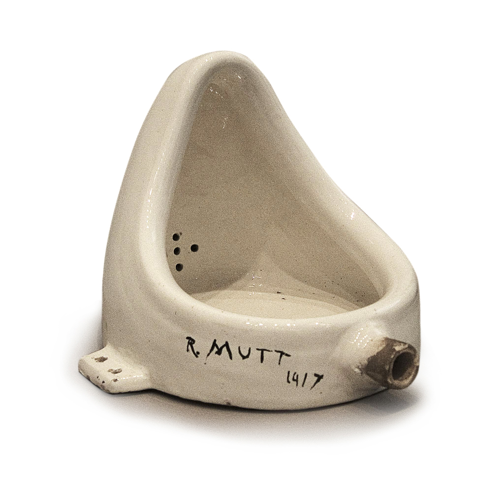 Marcel Duchamp, Fountain, 1917, one of 17 replicas in existence, commissioned by Duchamp as readymades in the 1960s