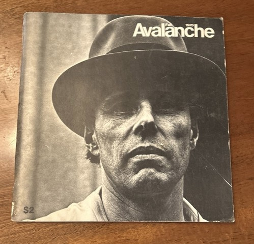 Avalanche #1, Fall 1970, cover photograph by Shunk-Kender and János Kender