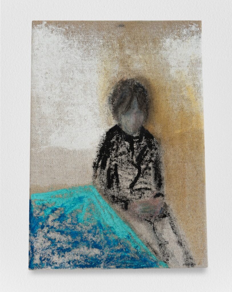 Anna-Maria Škroba, Nazar, 2026, oil and gouache on jute 18 x 13 inches (Images courtesy of the artist and YveYANG Gallery)