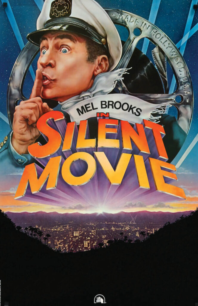 Silent Movie, 1976, theatrical poster illustrated by John Alvin