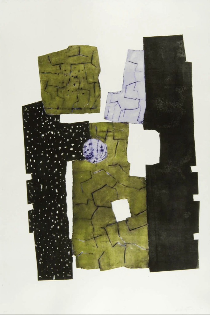 Harold Wortsman, Cave, 2011, hand-tooled intaglio printed on Rives BFK paper, 36 x 24." © Harold Wortsman / Image courtesy of Gagné Contemporary