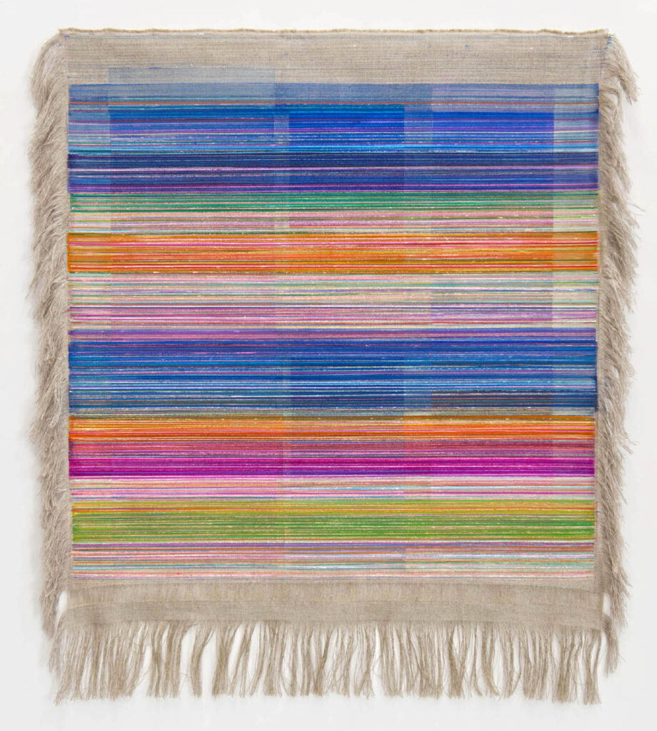 Antonietta Grassi, Soft Edge (After Agnes), 2025, acrylic, ink and oil on linen, 50 x 46 inches