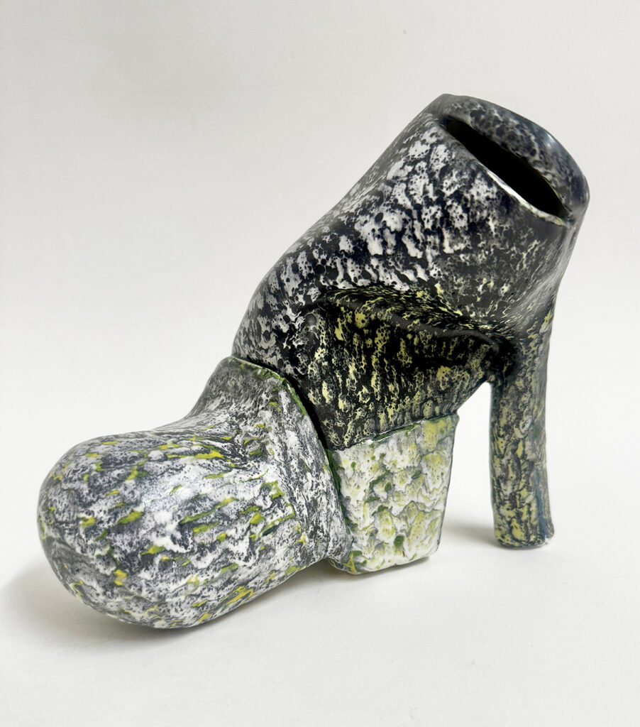 Elisa D’Arrigo, Going Gray, 2025, hand-built and glazed ceramic, 6 x 7 x 5 inches