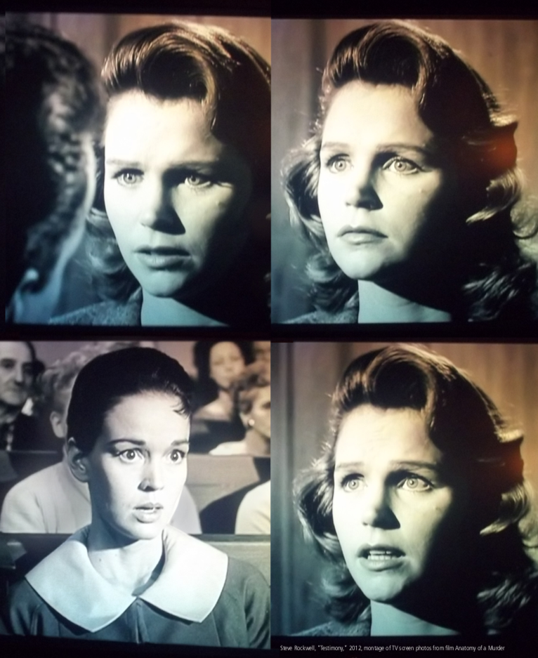 Steve Rockwell, Anatomy of a Murder: Testimony: Fall/Winter 2012 dArt International magazine edition. George C. Scott as prosecutor, Lee Remick character testifying with Blind River character Mary Pilant