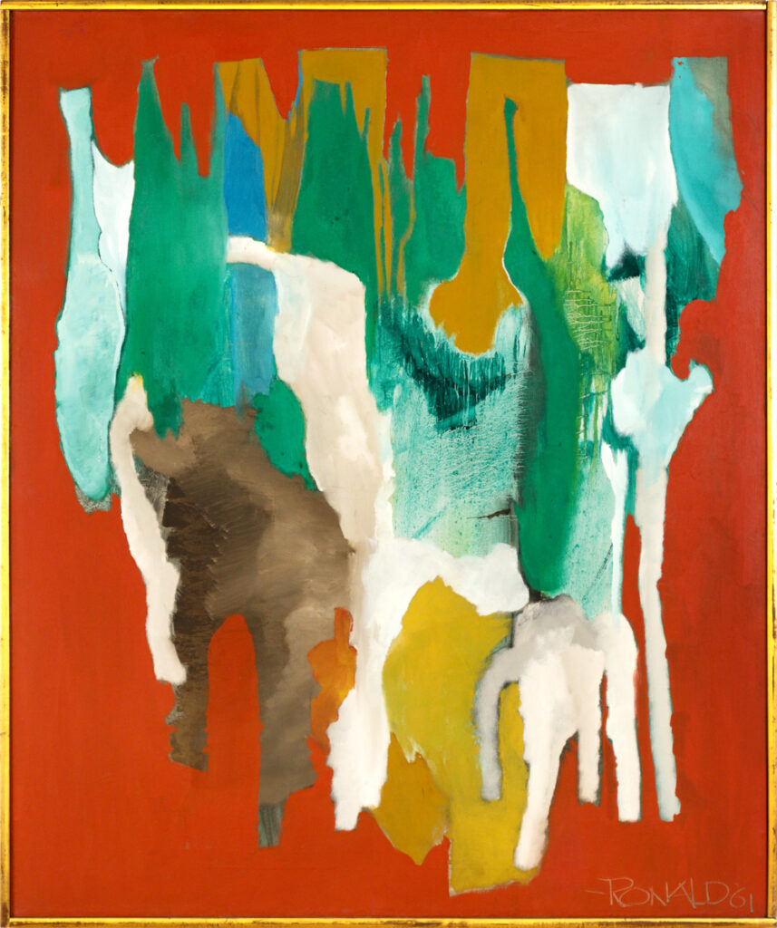 William Ronald, September, 1961, oil on canvas, 60 x 50 inches, from the Rockefeller collection courtesy of the Christopher Cutts Gallery