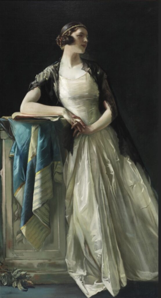 Julius Rolshoven, Donna Tosca, 1923. oil on canvas, 73-1/2 x 40 inches. Collection of the Detroit Institute of Arts, Detroit, Michigan