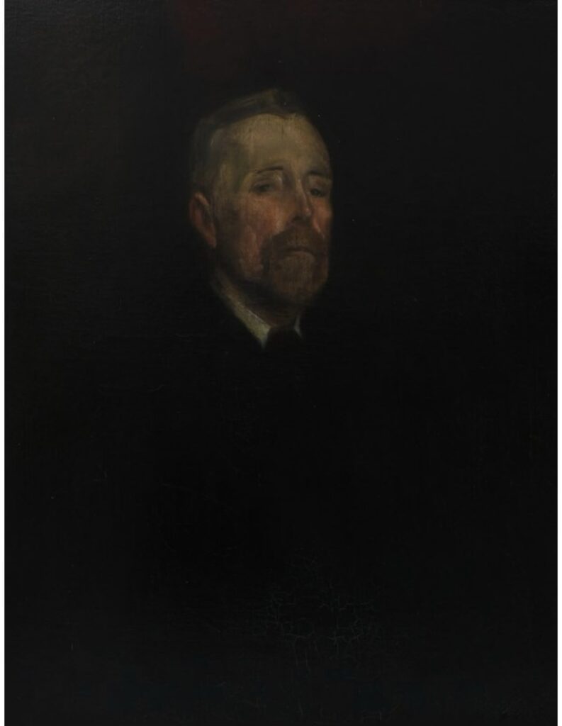 Julius Rolshoven, Portrait of Charles Lyttelton, 8th Viscount Cobham, 1898, oil on canvas, 35-3/4 x 28 inches. Private Collection